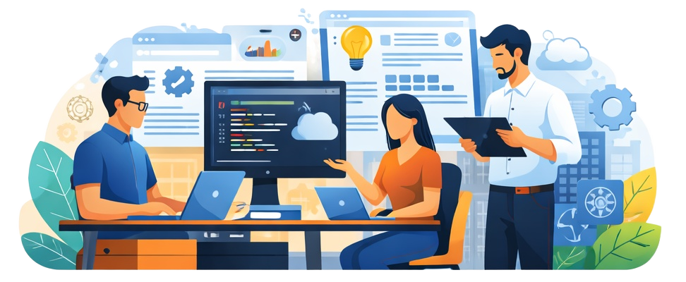 Mez Tech Solution professional team illustration